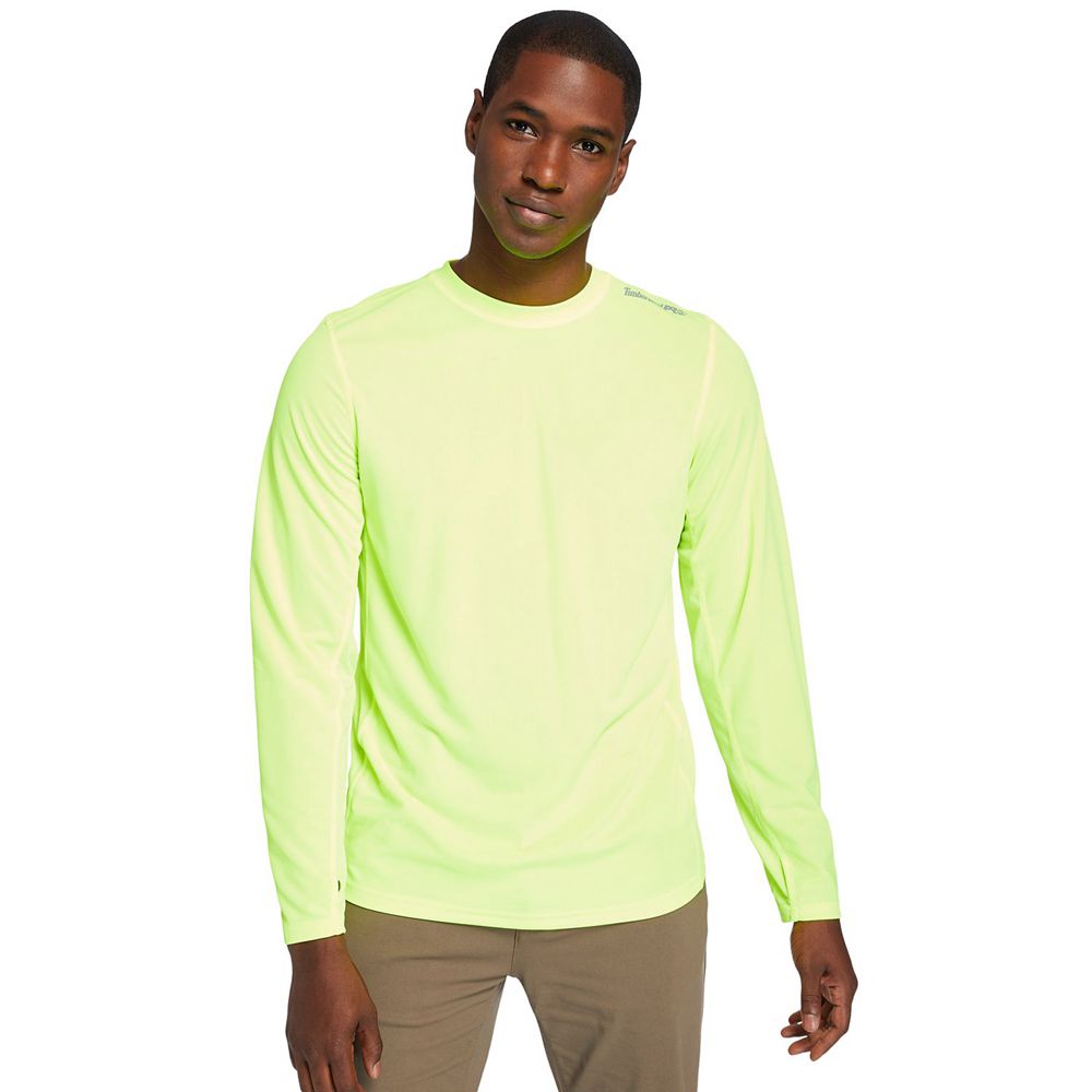 Timberland Mens T-Shirts PRO® Wicking Good Long Sleeve - Green - India RO6321570